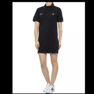 Ellesse Polo Shirt Dress Black Large NWT preppy, tennis dress, cute dress sporty